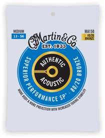 Martin & Co MA150 Medium Light Authentic Acoustic - Cordes 80/20 Bronze pour guitare acoustique - .013 - .056