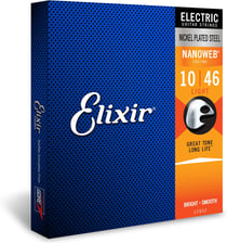 Elixir® 12052 Light - Cordes en acier et nickel Nanoweb pour guitare électrique - .010 - .046