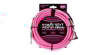 Ernie Ball EEB 6078 - Câble instrument gaine tissée - 3 mètres, rose fluo