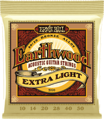 Ernie Ball 2006 Earthwood Extra Light - Cordes 80/20 bronze pour guitare acoustique - .010 - .050