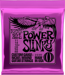 Ernie Ball 2220 Power Slinky - Cordes en nickel pour guitare éléctrique - .011 - .048