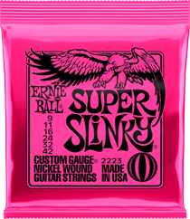 Ernie Ball 2223 Slinky Super Light - Cordes en nickel pour guitare électrique - .009 - .042