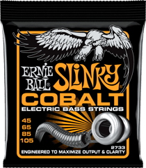 Ernie Ball Slinky Cobalt Hybrid - Cordes en cobalt pour guitare basse - 45-105