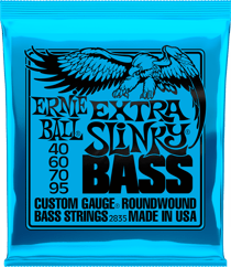 Ernie Ball 2835 Extra Slinky - Cordes en nickel pour guitare basse - .040 - .095