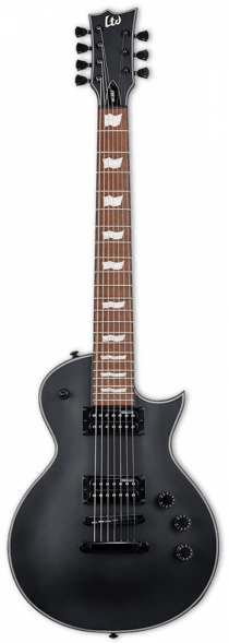 Ltd GES EC257-BLKS - Guitare électrique 7 cordes - Type LP - Noir satiné