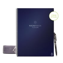 Carnet Rocketbook Fusion - Letter / A4 21 x 29,7 cm - 32 pages - Bleu foncé
