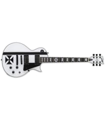 LTD - Guitare électrique électrique James Hetfield Iron Cross blanc brillant