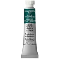 Tube de 5 ml - Peinture aquarelle Winsor & Newton - Vert Cobalt profond n°185 - Extra fine - Opaque