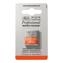 1/2 godet - Peinture aquarelle Winsor & Newton - Orange Transparent n°650 - Extra fine - Transparent