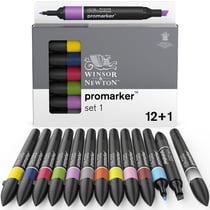 Lot de 12+1 marqueurs à double pointe ProMarker Winsor & Newton - Set 1