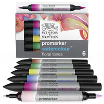 Winsor & Newton Promarker Watercolor Tons floraux - Marqueur double pointe - permanent - pack de 6