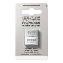 1/2 godet - Peinture aquarelle Winsor & Newton - Blanc de Chine n°150 - Extra fine - Semi-opaque
