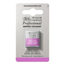 1/2 godet - Peinture aquarelle Winsor & Newton - Violet de Cobalt n°192 - Extra fine - Semi-transparent