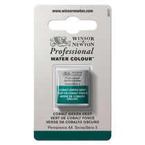 1/2 godet - Peinture aquarelle Winsor & Newton - Vert Cobalt profond n°185 - Extra fine - Opaque