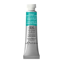 Tube de 5 ml - Peinture aquarelle Winsor & Newton - Turquoise Cobalt clair n°191 - Extra fine - Semi-opaque