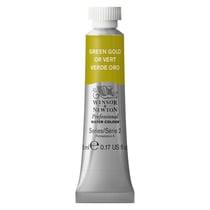 Tube de 5 ml - Peinture aquarelle Winsor & Newton - Vert doré n°294 - Extra fine - Transparent