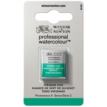 Demi godet d'aquarelle professionnelle Winsor & Newton - nuance de vert de guignet
