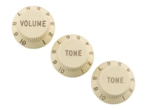 Fender - boutons Stratocaster Road worn Blanc ancien