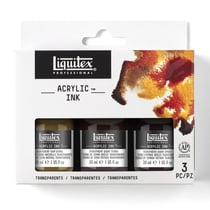 Set d'encre Acrylic Ink Liquitex - Set de couleurs Transparent - 3 x 30ml