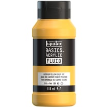 Peinture acrylique - Basic Acrylic Fluid - Liquitex - 118 mL - Jaune cadmium teinte foncée - 163