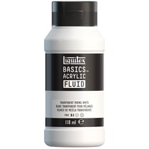 Peinture acrylique - Basic Acrylic Fluid - Liquitex - 118 mL - Blanc transparent pour mélange - 430