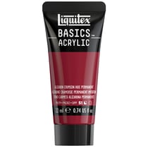 Tube de peinture acyrlique 22 ml Liquitex - Basics Acrylic - alizarine cramoisie permanent imitation