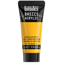 Tube de peinture acyrlique 22 ml Liquitex - Basics Acrylic - jaune de cadmium foncé imitation