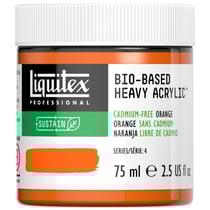 Pot 75 ml de peinture acrylique Liquitex - Bio-based Heavy Acrylic - Orange Sans Cadmium