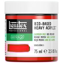 Pot 75 ml de peinture acrylique Liquitex - Bio-based Heavy Acrylic - Rouge Moyen Sans Cadmium