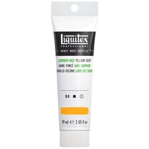 Tube 59 ml de peinture acrylique Liquitex Heavy Body série 3 - Jaune foncé sans cadmium - Extra-fine