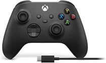 Manette Xbox avec câble de charge - Noire