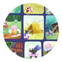 Puzzle 35 pièces - Les Trois Petits Cochons - Djeco