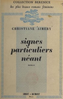 Signes particuliers néant