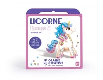 4 cartes mosaïque 3D design licorne