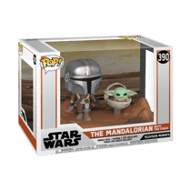 Figurine Pop Vinyl - The Mandalorian avec bébé Yoda n°390 - Funko