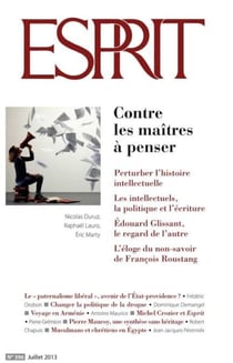 Esprit juillet 2013 - Contre les maîtres à penser