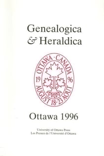 Genealogica &amp; Heraldica - Ottawa 1996