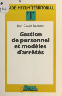 Gestion de personnel et modèles d'arrêtés