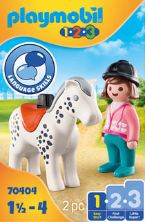 Playmobil 71158 1.2.3 : Animaux de la ferme - Jeux et jouets