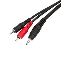 Câble 1 jack 3,5 mm stéréo / 2 RCA - longueur 3m - Shiver