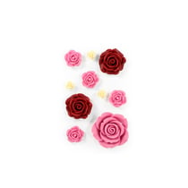 10 accessoires décoratifs en resine Fleurs Créalia