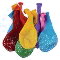 Lot de 10 ballons imprimés étoiles Kim'Play