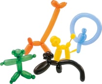 10 Ballons latex à modeler + pompe - Coloris assortis