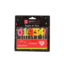 10 bougies chiffres sur piques - Gatodéco