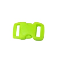 10 clips plastique vert - Creacord -10mm/30x15mm