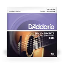 Cordes en bronze pour guitare acoustique avec revêtement - D'addario EJ13