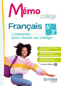 Mémo Collège : Français - 6e/3e - Cahier de l'élève (édition 2023)