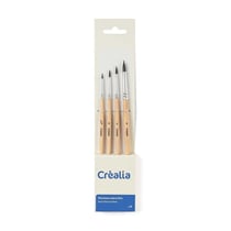 4 pinceaux synthétiques fins n°00/0/2/4 - Créalia