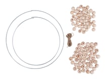 Kit pour couronne avec perles en bois - rayher