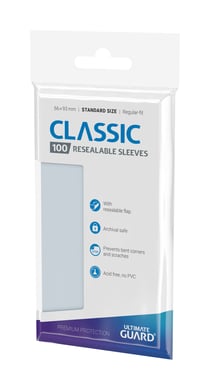 Lot de 100 sleeves refermables pour cartes à collectionner Ultimate Guard - Transparent